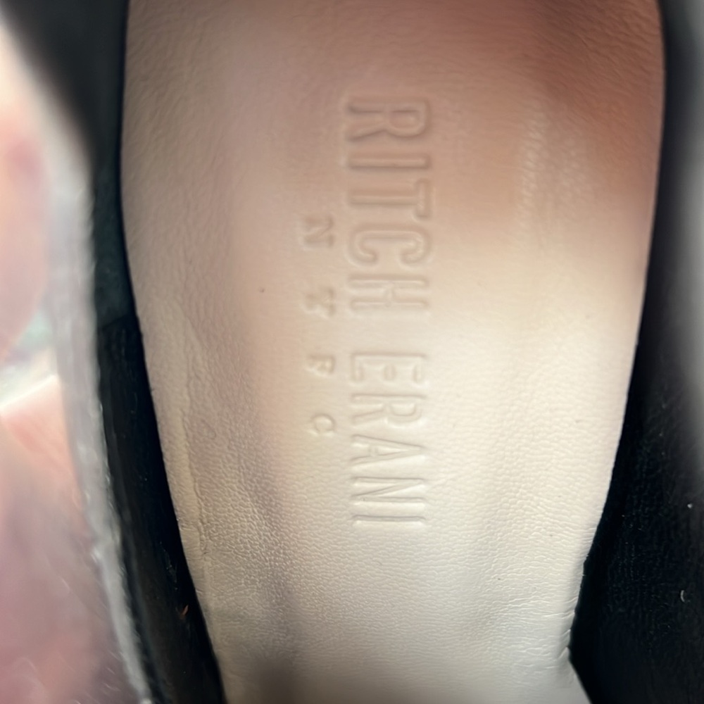 New black and clear Ritch Erani size 5.5 clear heal boots - Picture 5 of 6
